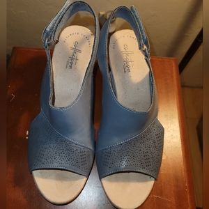 Clark's Lafley Joy Leather Cork Wedge 7w